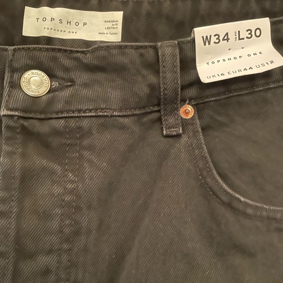 Black Topshop One oversized mom jeans size 34 - Picture 10 of 13